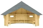 Wolff Finnhaus Wetterschutzh&uuml;tte / Grillh&uuml;tte naturbelassen Ohne Grillanlage