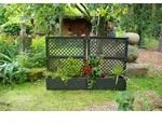 KHW Pflanzkasten gro&szlig; mit Zentralspalier (2-tlg.) 100 cm - 2er Set anthrazit