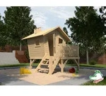 Weka Tabaluga Kinderspielhaus Lotti mit Treppe und Terrasse naturbelassen
