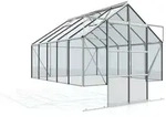 Vitavia Gew&auml;chshaus Cassandra 8300 inkl. 4 Dachfenstern - 8,3 m2 Alu-blank eloxiert