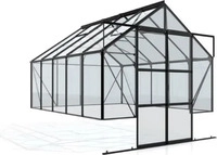 Vitavia Gew&auml;chshaus Cassandra 8300 inkl. 4 Dachfenstern - 8,3 m2 schwarz