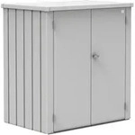 Biohort Terrassenschrank Romeo B 132 x T 87 x H 140 cm (Gr&ouml;&szlig;e L) silber-metallic