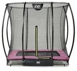 Exit Silhouette Bodentrampolin mit Sicherheitsnetz 153 x 214 cm rosa