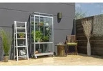 Vitavia Balkongew&auml;chshaus Stad inkl. Rollfundament - 0,35 m2 Alu-blank eloxiert