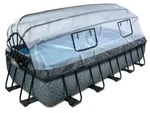 Exit rechteckiger Rahmenpool Premium mit Sandfilteranlage und Sonnendach 540 x 250 cm