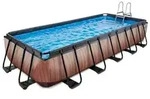 EXIT rechteckiger Rahmenpool Premium mit Sandfilteranlage 540 x 250 cm braun
