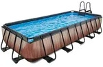 EXIT rechteckiger Rahmenpool mit Kartuschenfilteranlage 540 x 250 cm braun