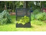 KHW Pflanzkasten gro&szlig; mit Zentralspalier (2-tlg.) 100 cm anthrazit