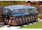 Exit rechteckiger Rahmenpool Premium mit Sandfilteranlage und Sonnendach 400 x 200 cm