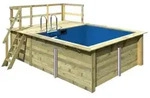 Karibu Rechteck Pool Gr. 1 - 350 x 320 cm - kdi Grundk&ouml;rper inkl. Terrasse inkl.
