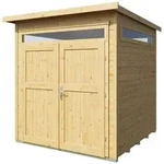Weka Gartenhaus 265 mit Oberlichtern - 21 mm naturbelassen 205 x 209 cm (Gr. 2)...