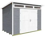 Weka Gartenhaus 264 mit Oberlichtern - 21 mm grau 295 x 239 cm (Gr. 4) - 50 % Rabatt