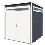 Weka 265.2121.15000, Weka Gartenhaus 265 mit Oberlichtern - 21 mm grau 205 x...