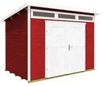 Weka Gartenhaus 264 mit Oberlichtern - 21 mm schwedenrot 295 x 209 cm (Gr. 3) - 50 %