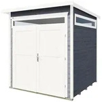 Weka Gartenhaus 265 mit Oberlichtern - 21 mm grau 235 x 239 cm (Gr. 3) - 50 % Rabatt