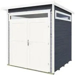 Weka Gartenhaus 265 mit Oberlichtern - 21 mm grau 205 x 115 cm (Gr. 1) - 50 % Rabatt