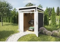 Weka Gartenhaus 265 mit Oberlichtern - 21 mm anthrazit 235 x 239 cm (Gr. 3) - 50 %