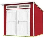 Weka Gartenhaus 264 mit Oberlichtern - 21 mm schwedenrot 235 x 239 cm (Gr. 2) - 50 %