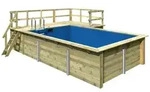 Karibu Rechteck Pool Gr. 3 - 350 x 530 cm - kdi Grundk&ouml;rper inkl. Terrasse inkl.