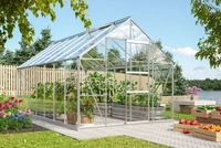 Vitavia Gew&auml;chshaus Merkur 11500 inkl. 2 Dachfenstern - 11,5 m2 -Alu-blank