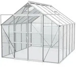 Vitavia Gew&auml;chshaus Mars 8300 inkl. 2 Dachfenstern - 8,3 m2 -Alu-blank eloxiert-3 mm