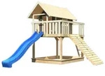 Akubi Stelzenhaus Fidel mit Satteldach inkl. Wellenrutsche und Holzrampe...