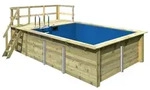 Karibu Rechteck Pool Gr. 2 - 350 x 440 cm - kdi Grundk&ouml;rper inkl. Terrasse inkl.