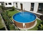 myPOOL Poolset Splash mit Sandfilteranlage - Holzoptik &Oslash; 3,60 x 1,20 m - Gr. 4