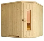 Weka Elementsauna Varberg 3 - 68 mm Sparset 1 inkl. 7,5 kW Ofen mit Steuerger&auml;t