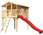 Akubi Kinderspielhaus Kinderspielger&auml;t Benjamin inkl. Wellenrutsche (Set