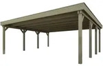 Weka Doppelcarport 609 mit Stahlblech-Trapezdachplatten Doppelcarport 609 Gr.1 (604 x