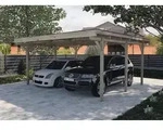 Weka Flachdach Doppelcarport 616