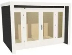 Weka Gartenhaus 263 mit gro&szlig;er Glasfront - 28 mm anthrazit 295 x 295 cm (Gr. 3) - 50
