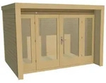 Weka Gartenhaus 263 mit gro&szlig;er Glasfront - 28 mm naturbelassen 295 x 235 cm...