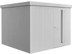 Biohort Ger&auml;tehaus Neo 292 x 292 cm (3C) Einzelt&uuml;r silber-metallic