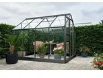 Halls Gew&auml;chshaus Popular - 5.0 m2 Schwarz mit 3 mm Blankglas