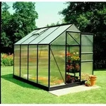 Halls Gew&auml;chshaus Popular - 5.0 m2 Schwarz mit 4 mm Stegdoppelplatten