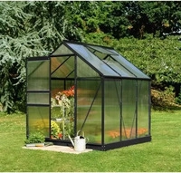 Halls F09939, Halls Gew&auml;chshaus Popular - 3.8 m&sup2; Schwarz mit 4 mm...