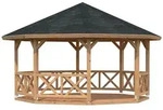 Palmako Pavillon Betty 18,0 m2 Hellbraun tauchimpr&auml;gniert
