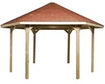 Weka Pavillon 656 - Sparset inkl. Schindeln 399 x 461 cm