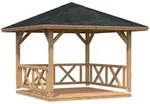 Palmako Pavillon Betty 9,0 m2 Hellbraun tauchimpr&auml;gniert