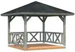 Palmako Pavillon Betty 9,0 m2 Grau tauchimpr&auml;gniert