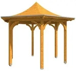 Skan Holz Pavillon Laube Versailles-eiche hell