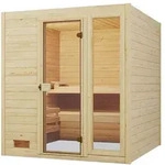 Weka Sauna 537 / Valida Gr. 3 mit Glast&uuml;r+Fenster - Massivholzsauna 38 mm Ohne Ofen