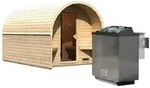 Karibu Gartensauna/Saunafass Fasshaus 3 9 kW Bio-Kombiofen inkl. Steuerger&auml;t