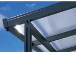 Gutta Einzelcarport Premium wei&szlig;/anthrazit Polycarbonat klar Anthrazit