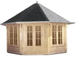 Wolff Finnhaus Pavillon Roma 4.0 schwarze Schindeln