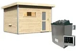 Karibu Saunahaus Skrollan 2 naturbelassen-9 kW Ofen inkl.