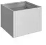 Biohort HochBeet 102 x 102 x 77 cm (Gr. 1x1) silber-metallic