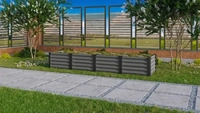 Vitavia 40004397, Vitavia Hochbeet Meta IN&OUT 401 L 65 x 245 cm 40 cm Granitgrau mit
